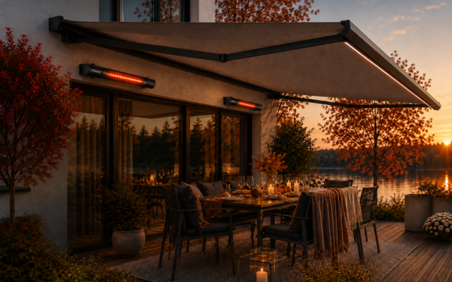 Förläng utesäsongen med terrassmarkis och terrassvärmare